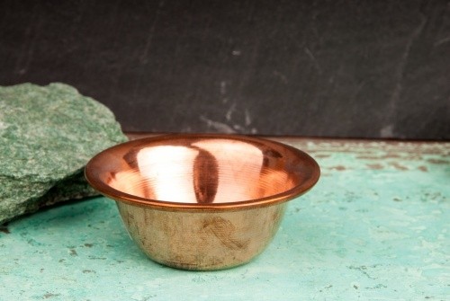 Rökelseskål av koppar, slät, 8,3 cm